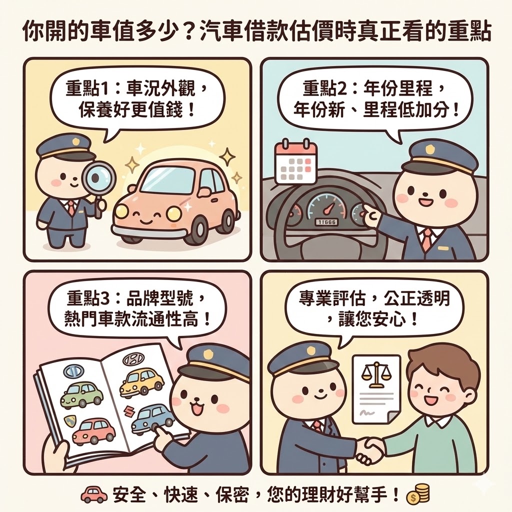你開的車值多少？汽車借款估價時真正看的重點