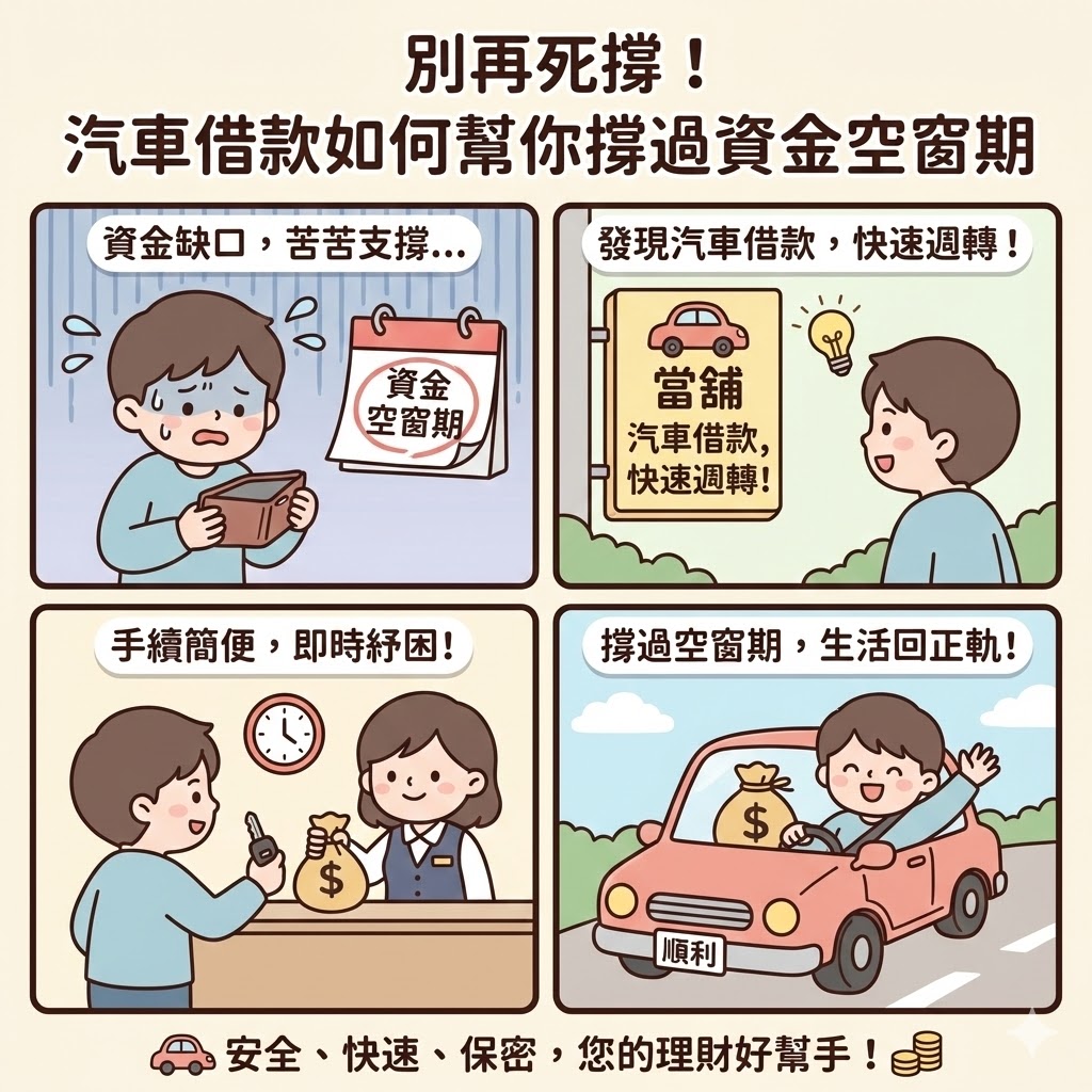 別再死撐！汽車借款如何幫你撐過資金空窗期