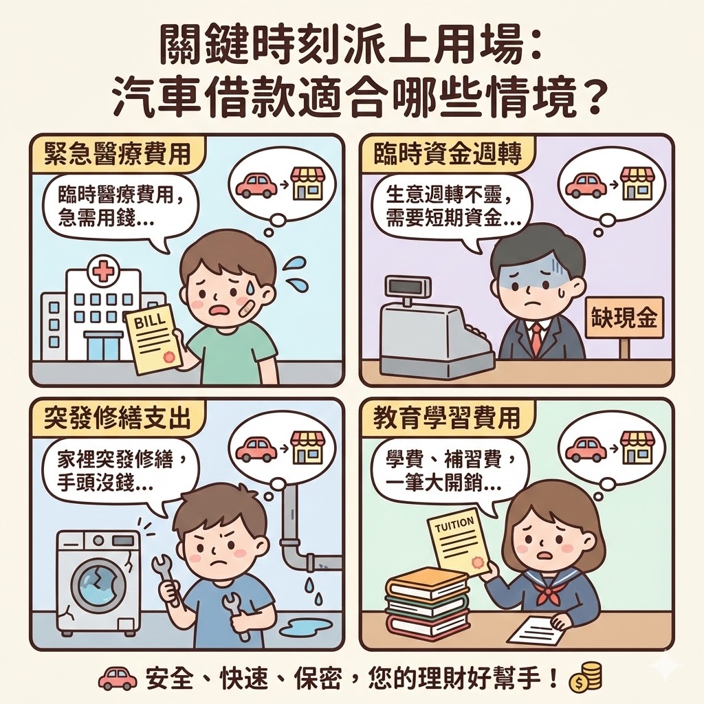 關鍵時刻派上用場：汽車借款適合哪些情境？