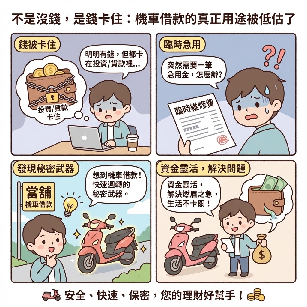 不是沒錢，是錢卡住：機車借款的真正用途被低估了