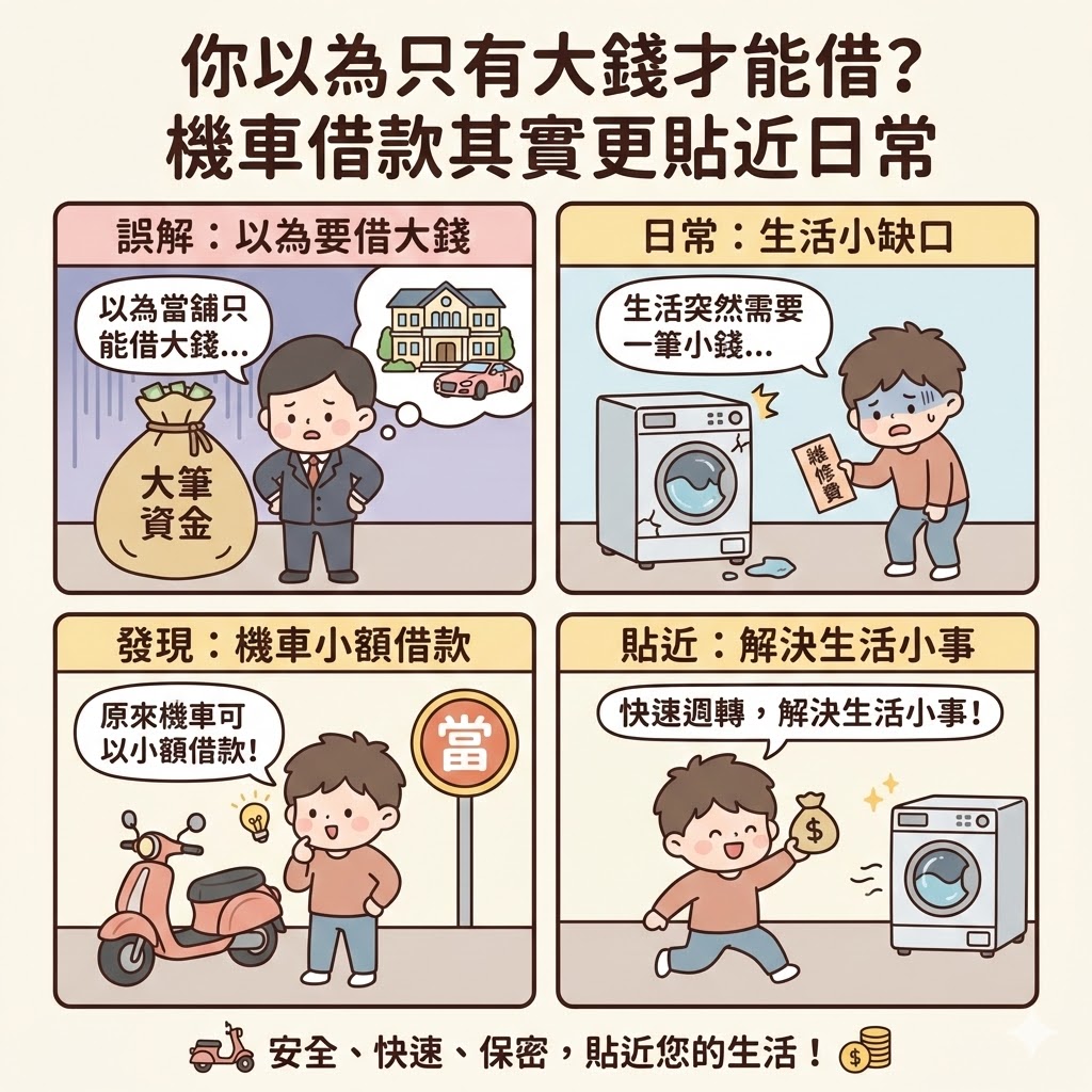你以為只有大錢才能借？機車借款其實更貼近日常