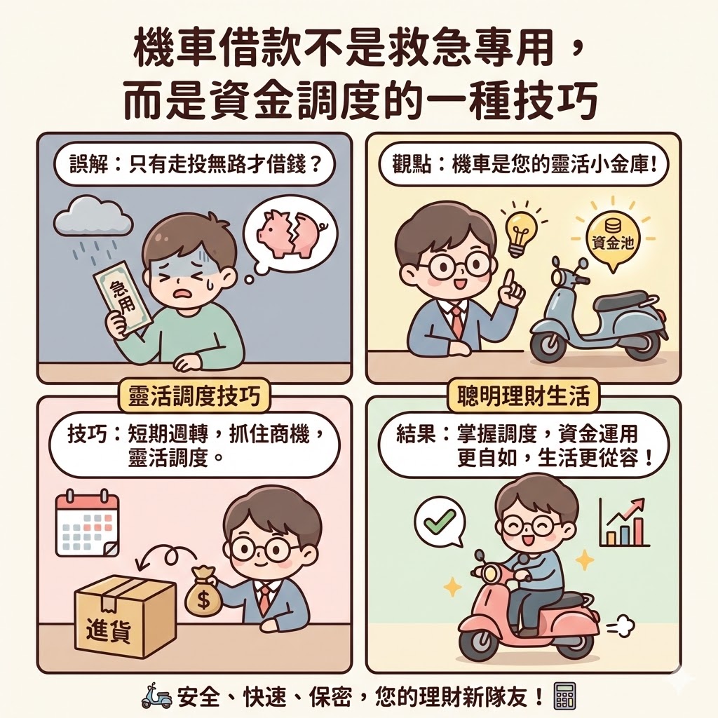 機車借款不是救急專用，而是資金調度的一種技巧