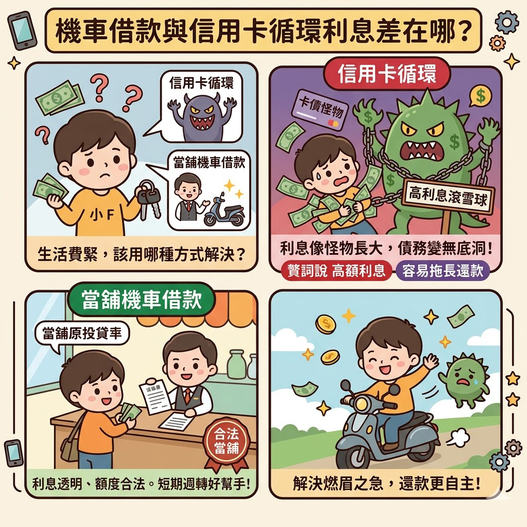 機車借款與信用卡循環利息差在哪?很多人其實用錯方式