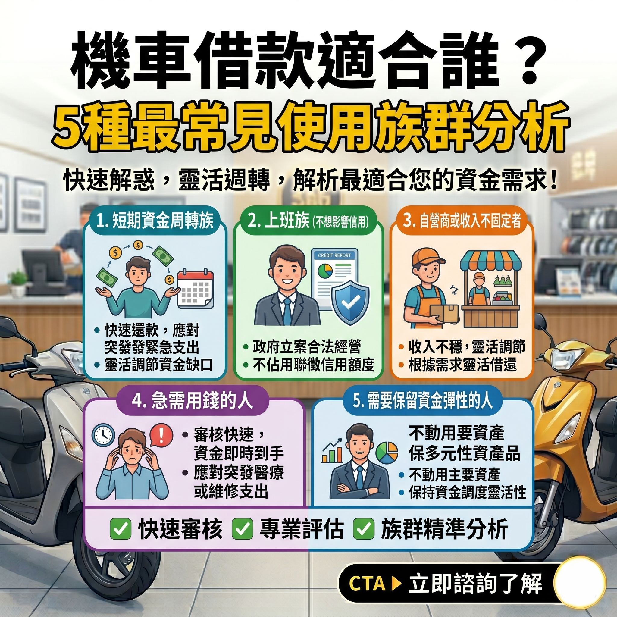 機車借款適合誰?5種最常見使用族群分析