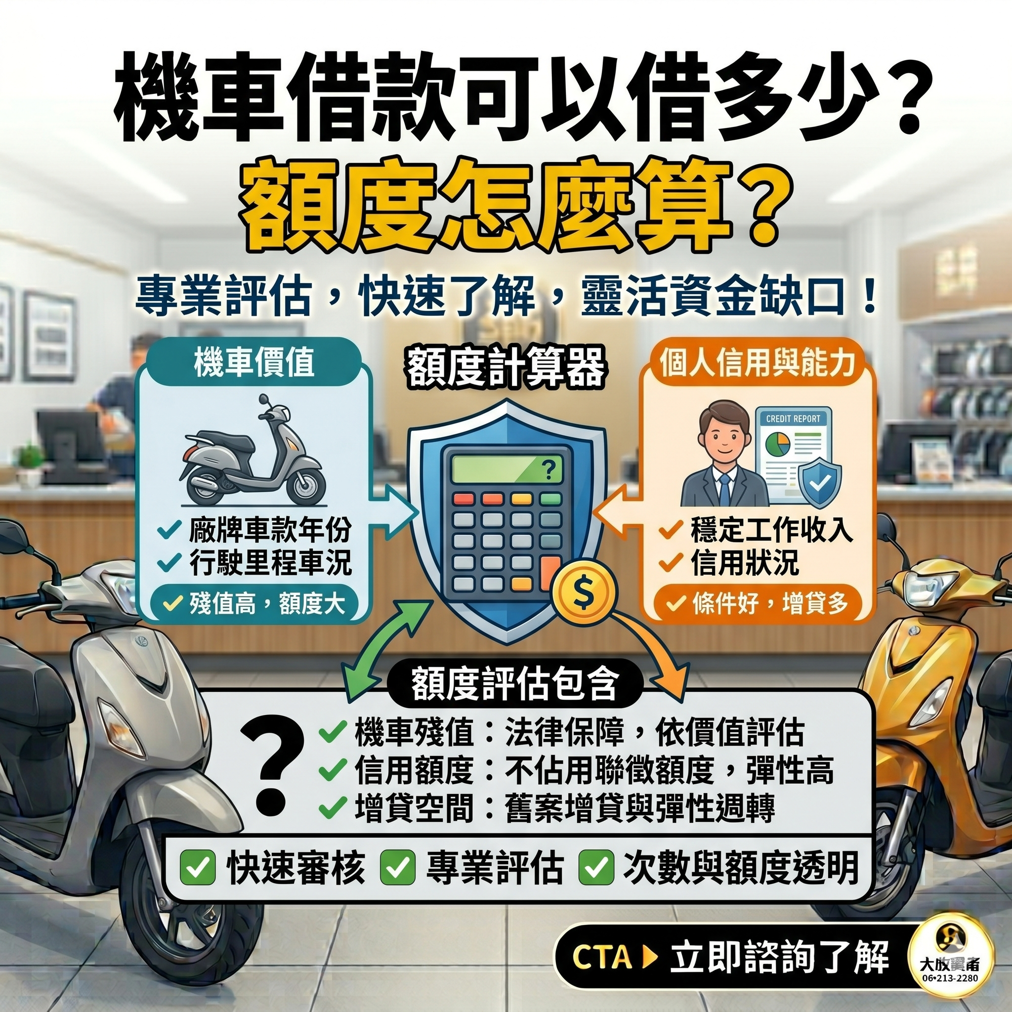 機車借款可以借多少？額度怎麼算？