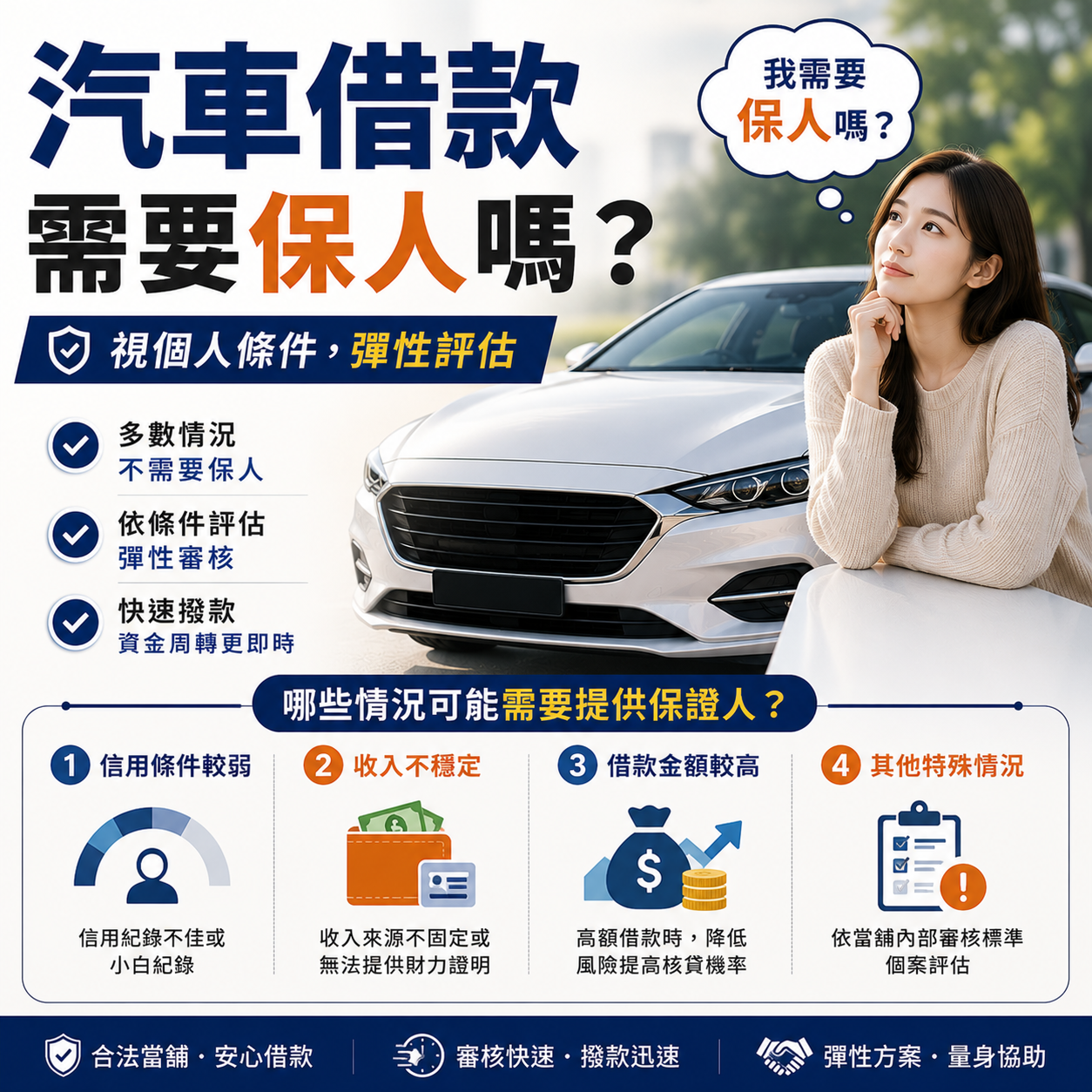 汽車借款需要保人嗎？哪些情況可能需要提供保證人？