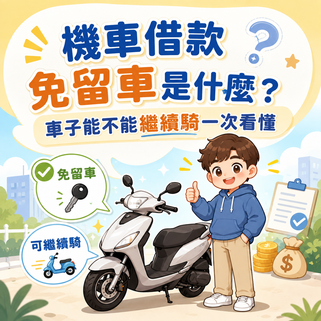 機車借款免留車是什麼?車子能不能繼續騎一次看懂
