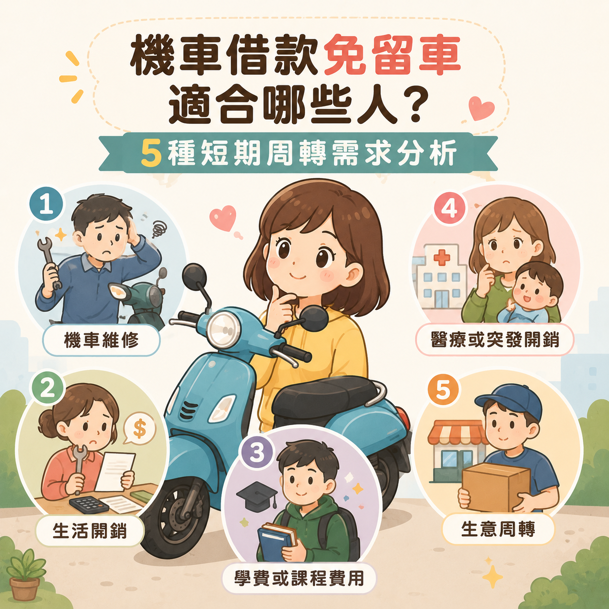 機車借款免留車適合哪些人？5種短期周轉需求分析